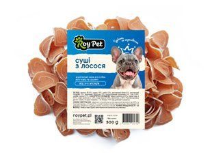 Przysmaki ТМ ROYPET dla zwierząt cienkie plasterki sushi z łososia 500 g