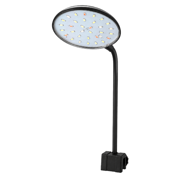 Mini lampa LED TM RoyPet do akwarium na klips, średnica 5 cm, światło białe i żółte, KT-USB-3W